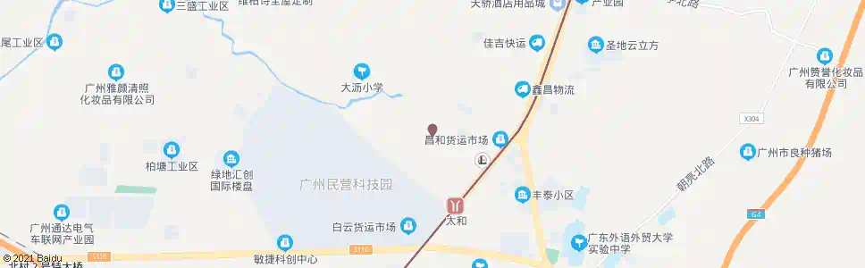 广州太和田心村_公交站地图_广州公交_妙搜公交查询2025