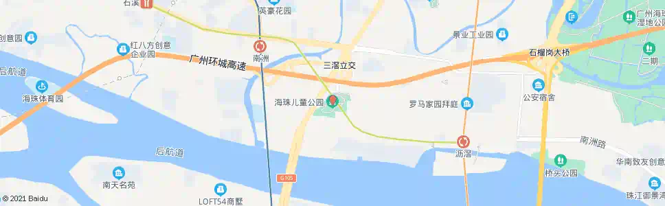 广州海珠儿童公园_公交站地图_广州公交_妙搜公交查询2025