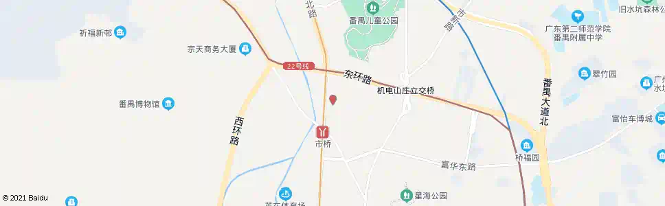 广州星海中学(光明北路)_公交站地图_广州公交_妙搜公交查询2025