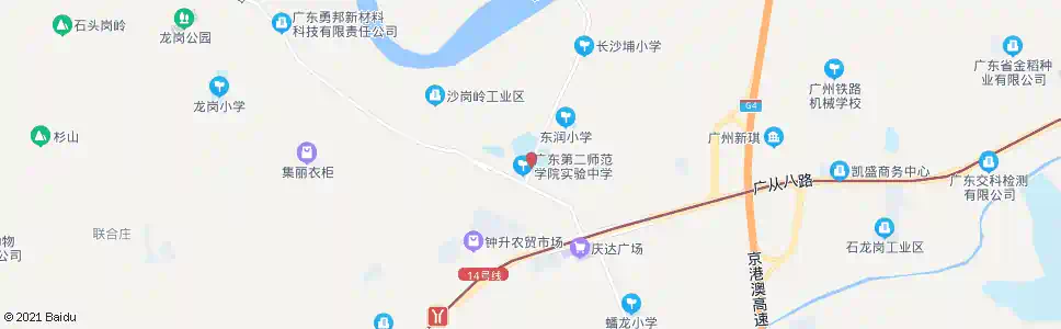 广州八十一中学_公交站地图_广州公交_妙搜公交查询2025
