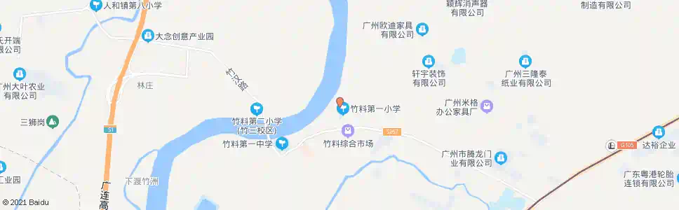 广州竹一村_公交站地图_广州公交_妙搜公交查询2025