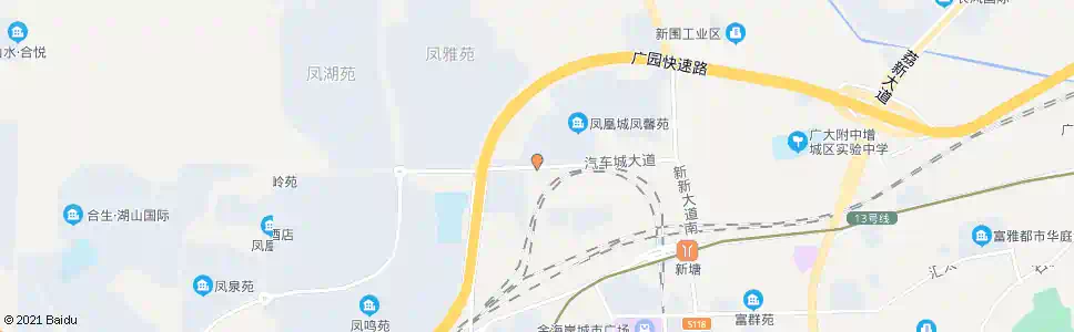 广州凤馨苑1_公交站地图_广州公交_妙搜公交查询2025