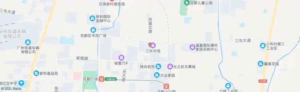 广州三东市场_公交站地图_广州公交_妙搜公交查询2025