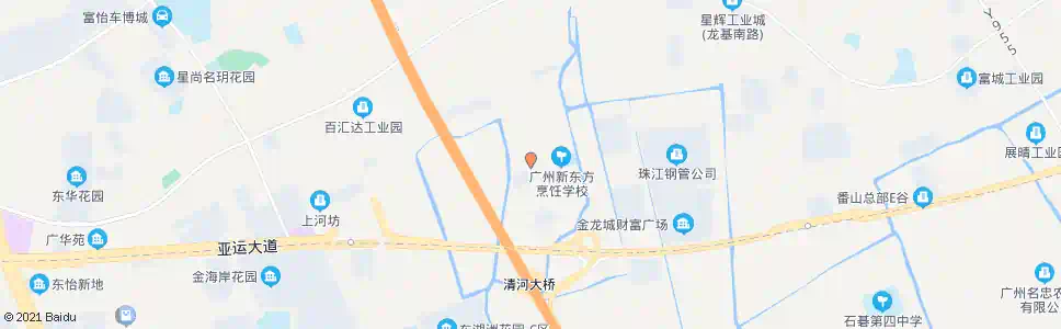 广州得金工业区路口_公交站地图_广州公交_妙搜公交查询2025