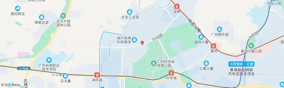 广州科翔路(尖塔山路口)_公交站地图_广州公交_妙搜公交查询2025