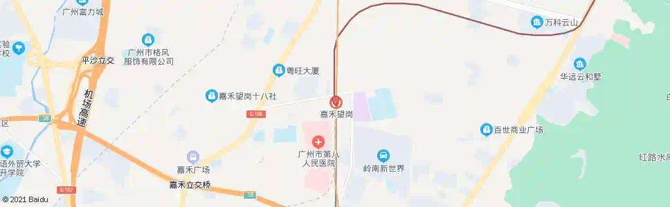 广州望岗大道(地铁嘉禾望岗站)_公交站地图_广州公交_妙搜公交查询2025