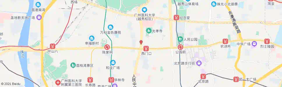 广州西门口(人民北路)_公交站地图_广州公交_妙搜公交查询2025