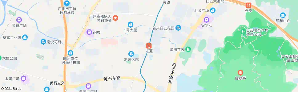 广州江夏村_公交站地图_广州公交_妙搜公交查询2025