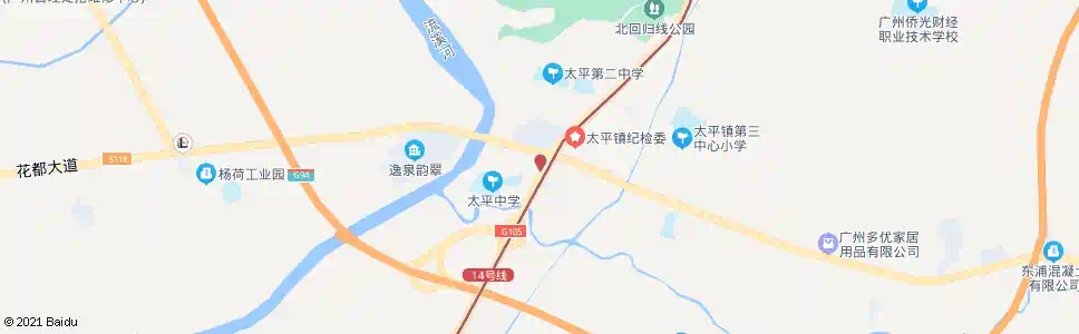 广州太平中学_公交站地图_广州公交_妙搜公交查询2025