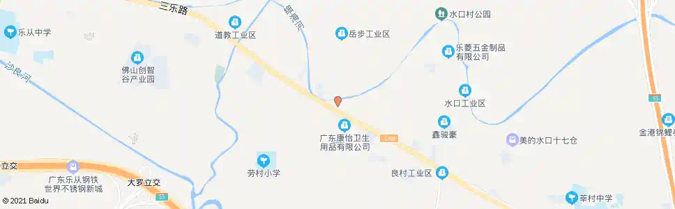 广州三乐路劳岳大道口_公交站地图_广州公交_妙搜公交查询2025