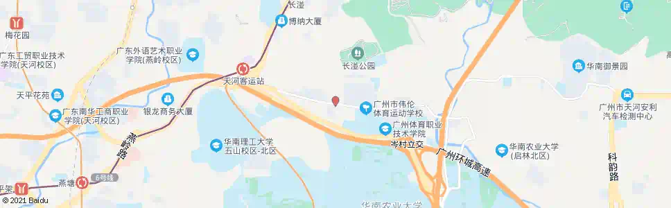 广州长湴市场_公交站地图_广州公交_妙搜公交查询2025