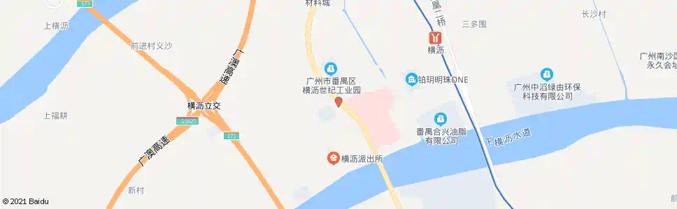 广州义沙村_公交站地图_广州公交_妙搜公交查询2025