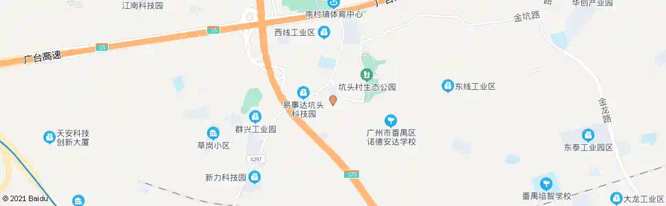 广州坑头市场_公交站地图_广州公交_妙搜公交查询2025