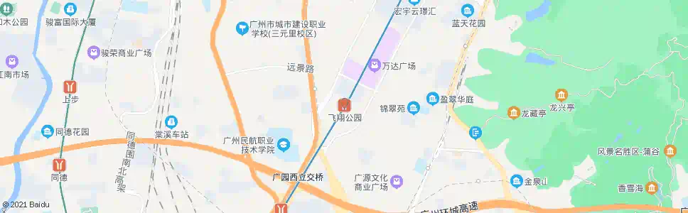广州地铁飞翔公园站_公交站地图_广州公交_妙搜公交查询2025