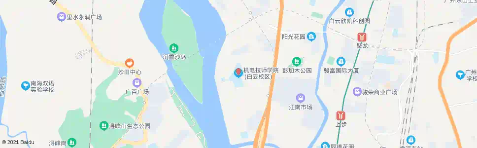 广州机电技师学院总站_公交站地图_广州公交_妙搜公交查询2025