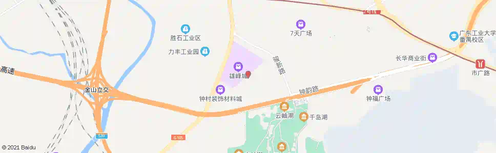 广州雄峰商城_公交站地图_广州公交_妙搜公交查询2025