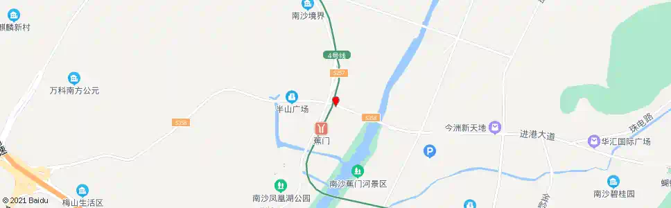 广州进港大道西(蕉门地铁站)_公交站地图_广州公交_妙搜公交查询2025