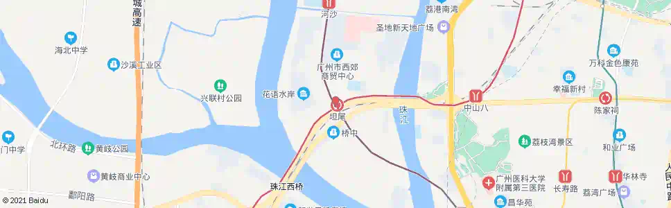 广州坦尾站_公交站地图_广州公交_妙搜公交查询2025