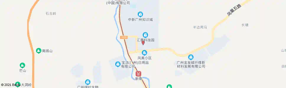广州凤凰一横路南_公交站地图_广州公交_妙搜公交查询2025