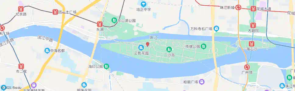 广州二沙西_公交站地图_广州公交_妙搜公交查询2025