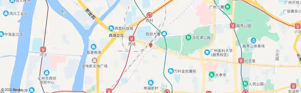 广州西华路尾站_公交站地图_广州公交_妙搜公交查询2025