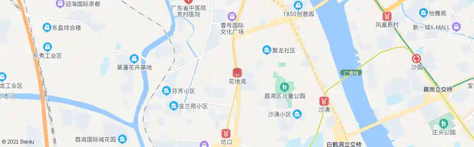 广州花地湾地铁站_公交站地图_广州公交_妙搜公交查询2025