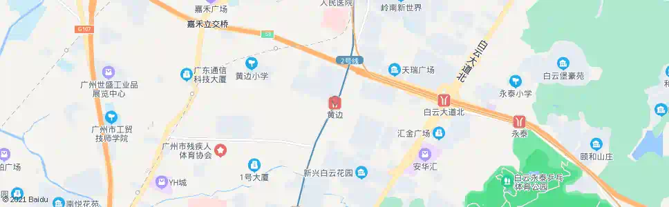 广州黄边南街_公交站地图_广州公交_妙搜公交查询2025