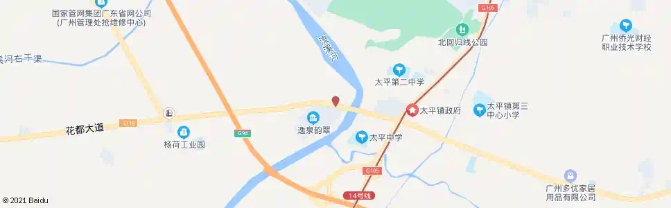 广州杨一村东_公交站地图_广州公交_妙搜公交查询2025