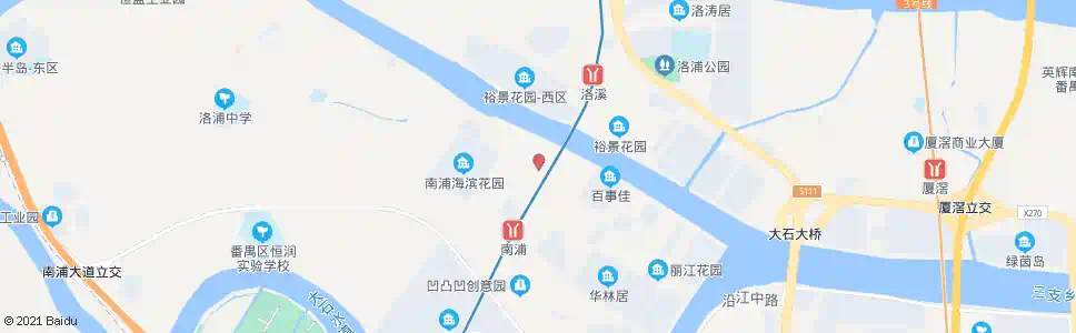 广州南浦桥南(沿沙路)_公交站地图_广州公交_妙搜公交查询2025
