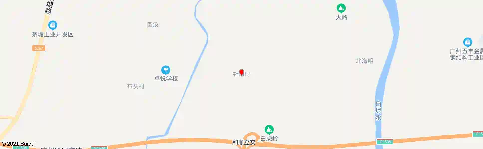 广州社岗村_公交站地图_广州公交_妙搜公交查询2025
