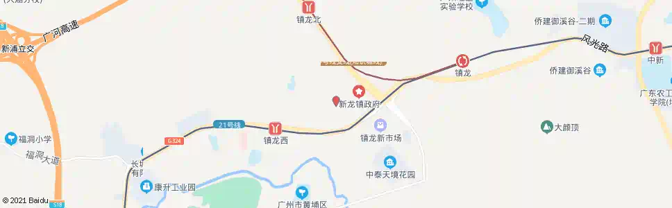 广州镇龙总站_公交站地图_广州公交_妙搜公交查询2025