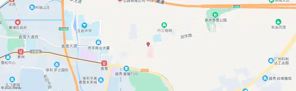 广州荔红路(萝岗中医院)_公交站地图_广州公交_妙搜公交查询2025