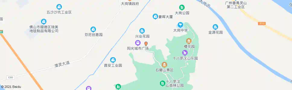 广州十八罗汉景区正门_公交站地图_广州公交_妙搜公交查询2025