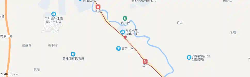 广州枫下村北_公交站地图_广州公交_妙搜公交查询2025
