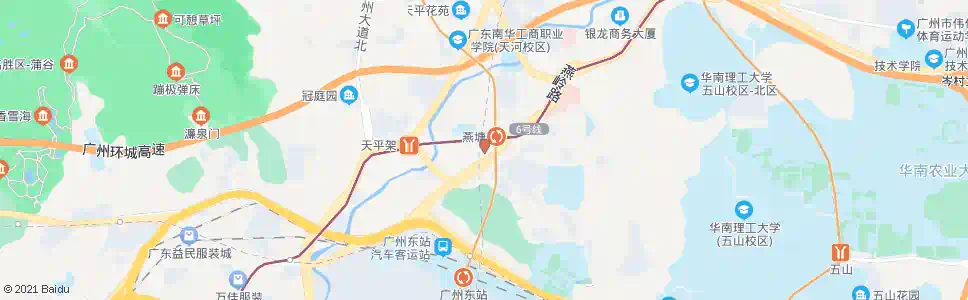 广州燕岭大厦_公交站地图_广州公交_妙搜公交查询2025