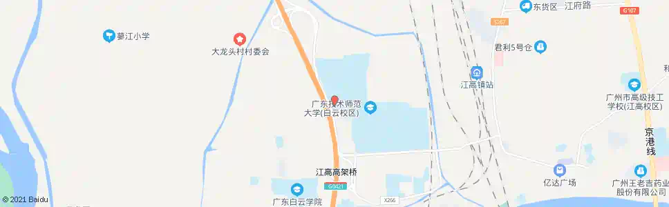 广州江高总站(广技师白云校区)_公交站地图_广州公交_妙搜公交查询2025