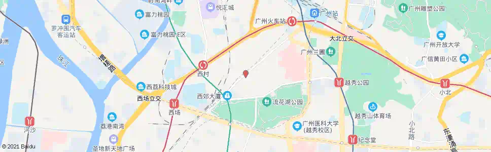 广州流花路小学_公交站地图_广州公交_妙搜公交查询2025