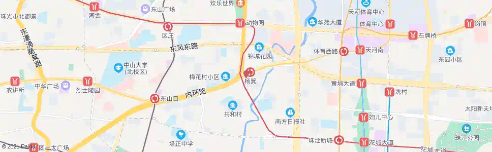 广州杨箕站_公交站地图_广州公交_妙搜公交查询2025