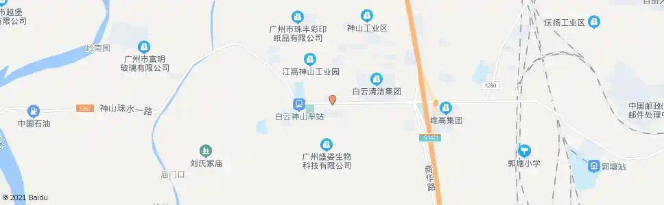 广州神山大道西_公交站地图_广州公交_妙搜公交查询2025