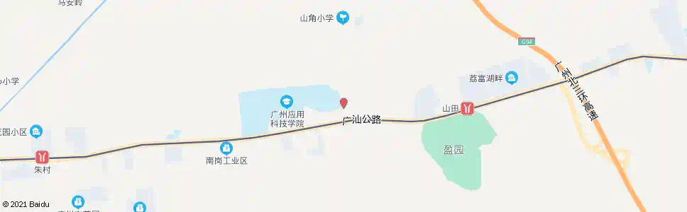 广州山角村_公交站地图_广州公交_妙搜公交查询2025