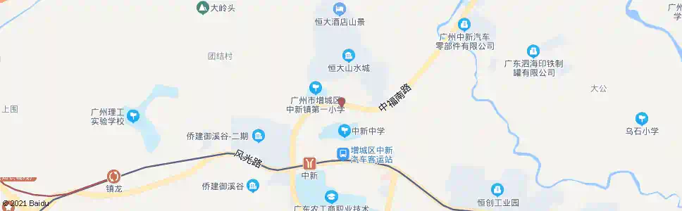 广州恒大山水城_公交站地图_广州公交_妙搜公交查询2025