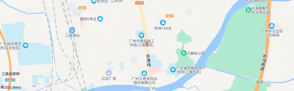广州江人路口_公交站地图_广州公交_妙搜公交查询2025