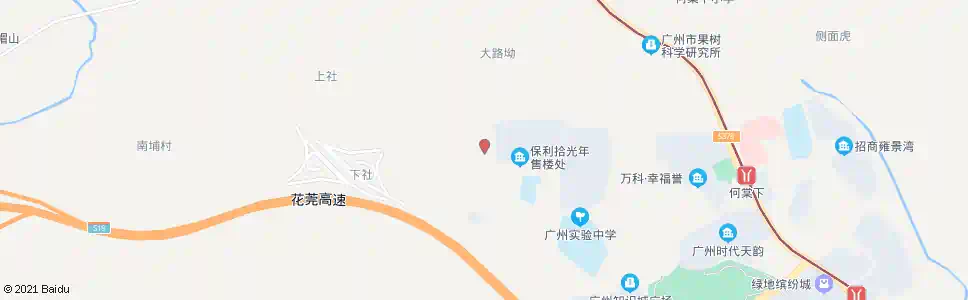 广州黄田村_公交站地图_广州公交_妙搜公交查询2025