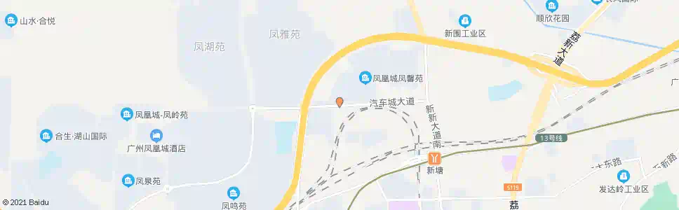 广州凤馨苑_公交站地图_广州公交_妙搜公交查询2025