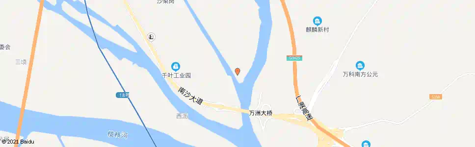 广州万洲水闸_公交站地图_广州公交_妙搜公交查询2025