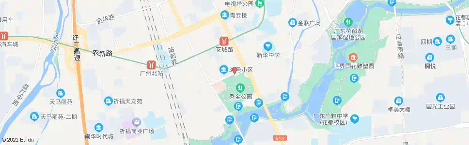 广州秀全公园_公交站地图_广州公交_妙搜公交查询2025
