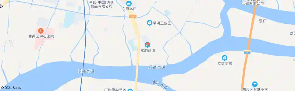 广州水韵蓝湾_公交站地图_广州公交_妙搜公交查询2025