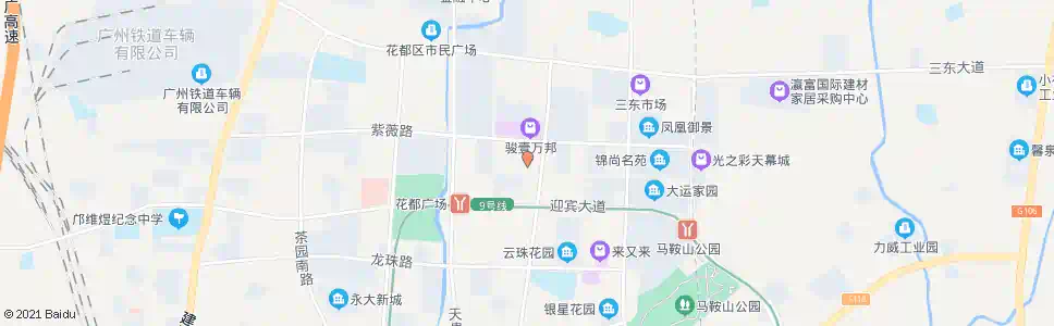 广州置富花园_公交站地图_广州公交_妙搜公交查询2025