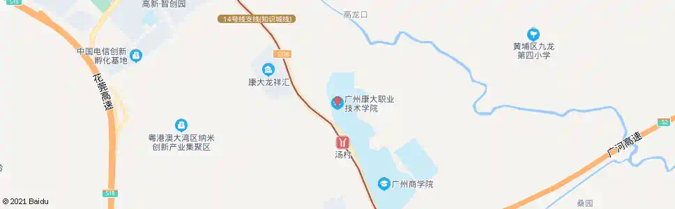 广州华师康大学院_公交站地图_广州公交_妙搜公交查询2025
