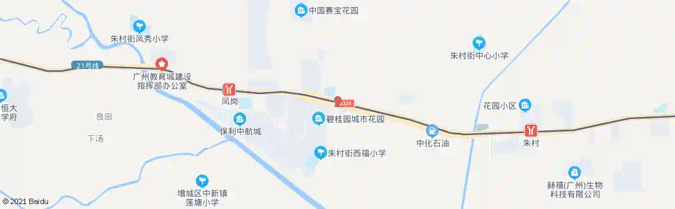 广州朱村农场_公交站地图_广州公交_妙搜公交查询2025